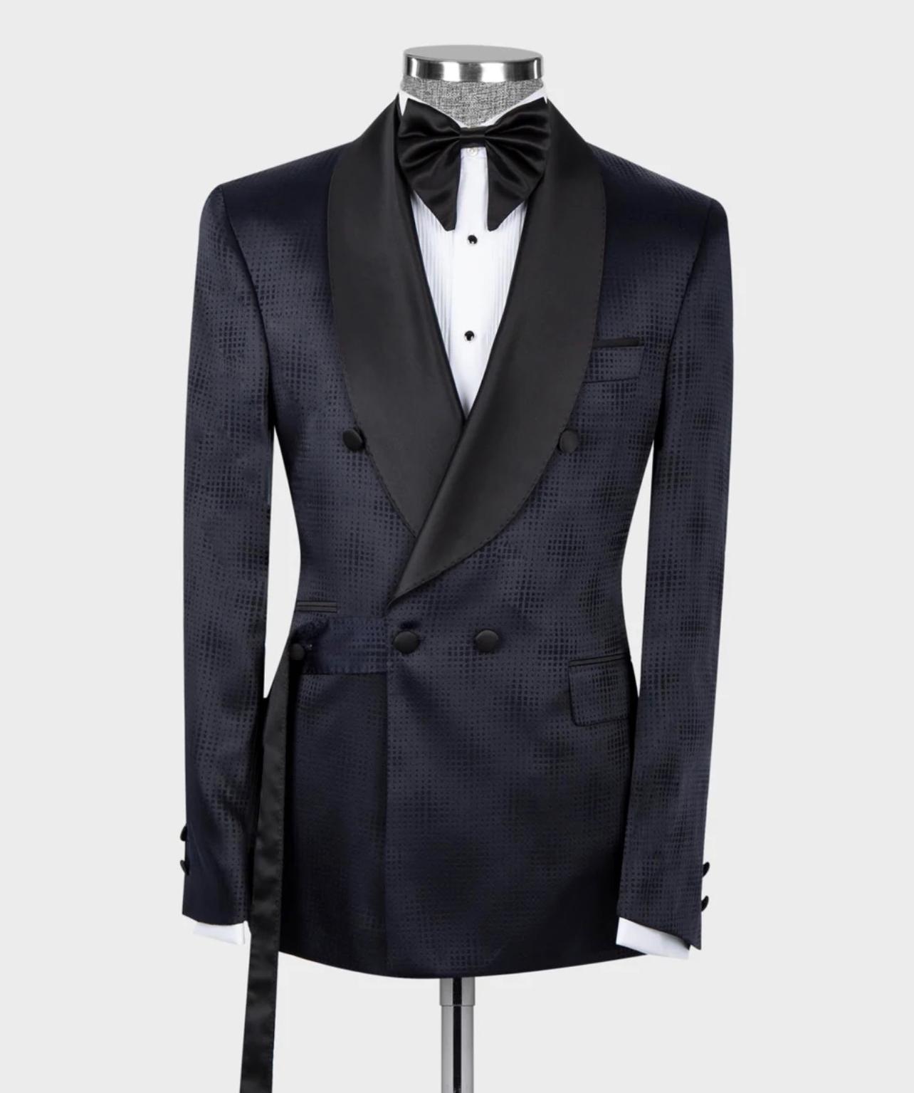 Classic Belted Tuxedo Suit