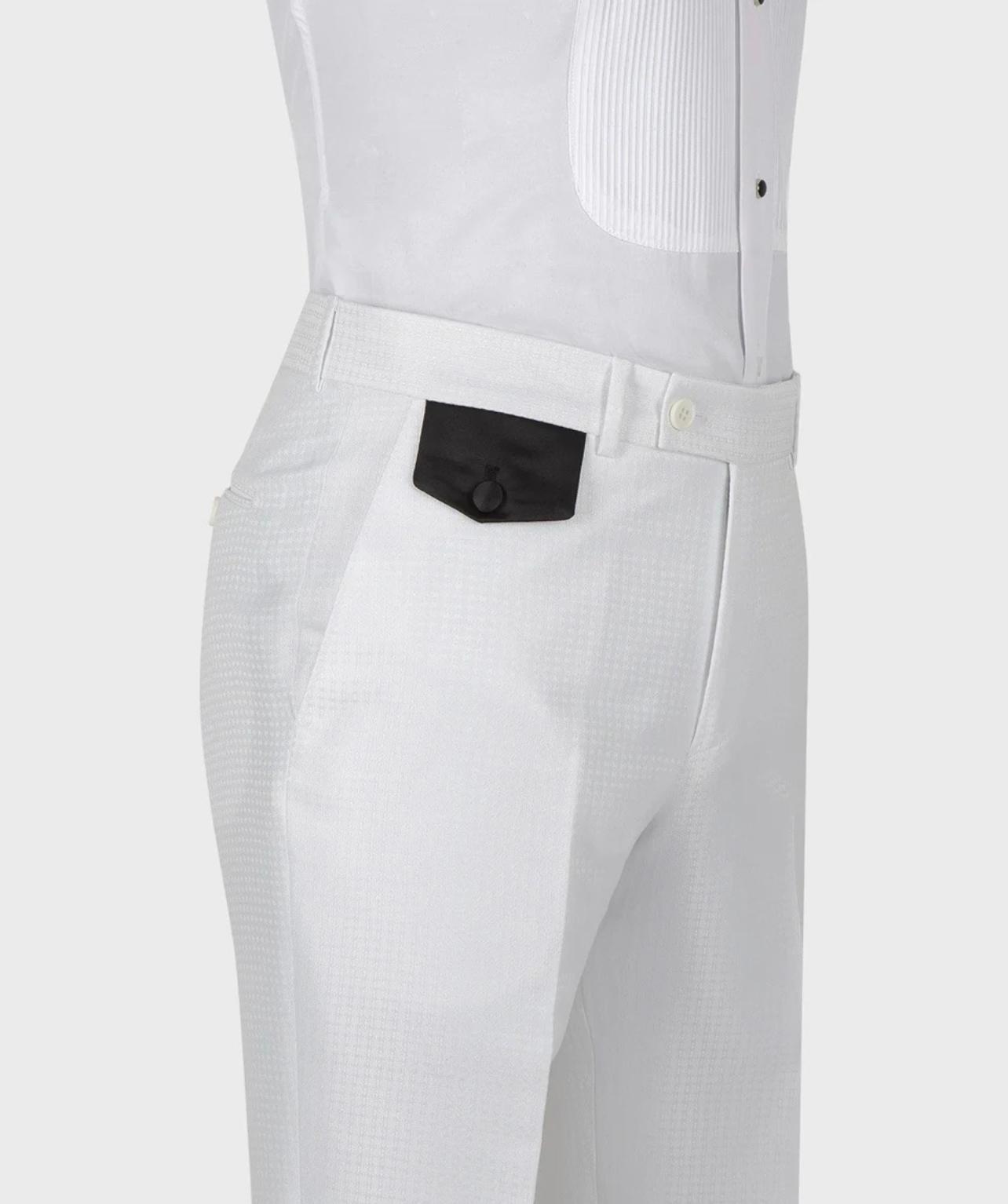 Classic Belted Tuxedo Suit - Image 3