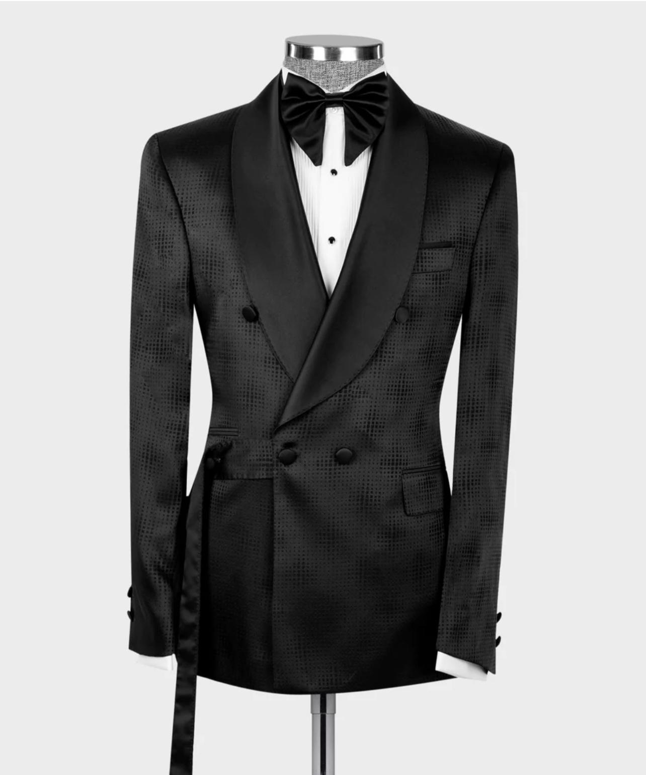 Classic Belted Tuxedo Suit