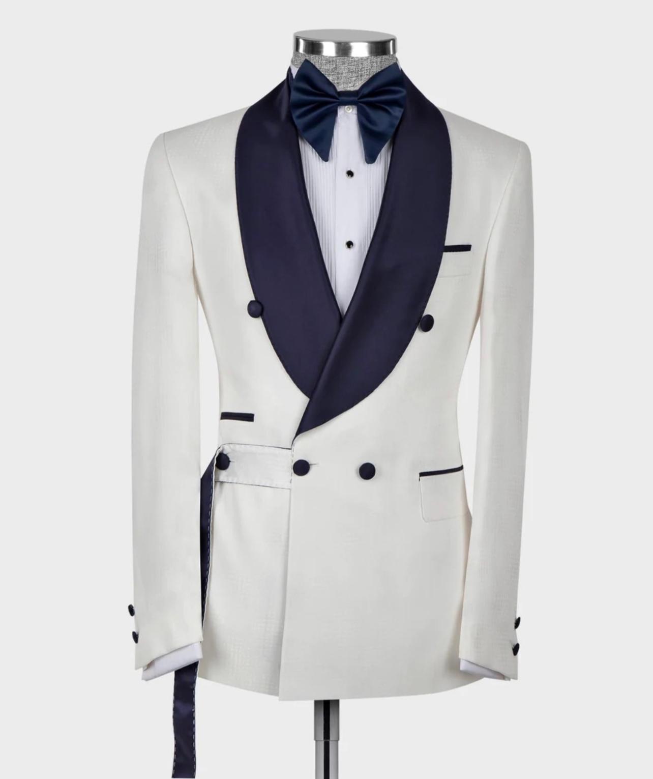 Classic Belted Tuxedo Suit