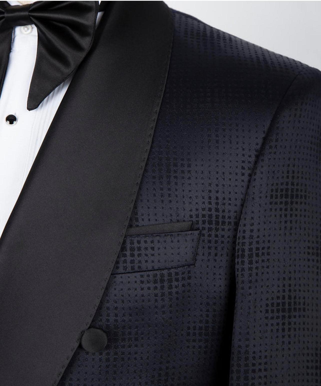 Classic Belted Tuxedo Suit - Image 3