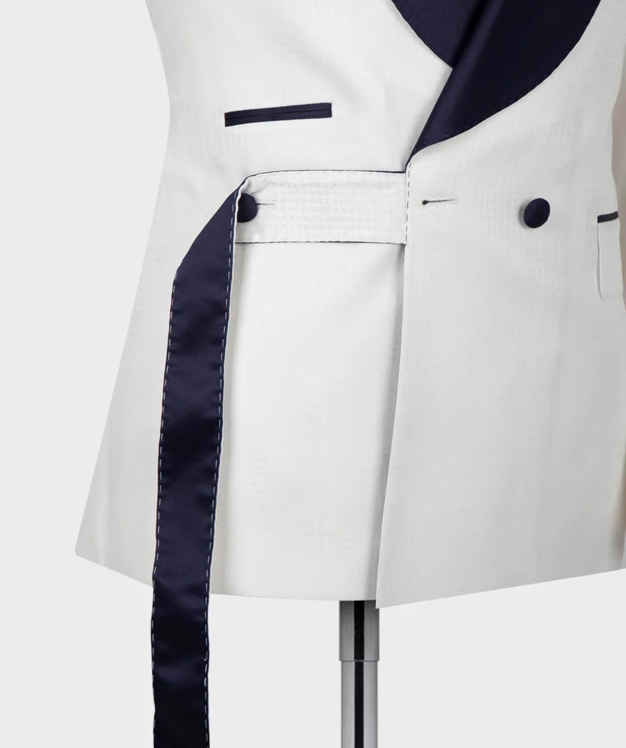 Classic Belted Tuxedo Suit - Image 2