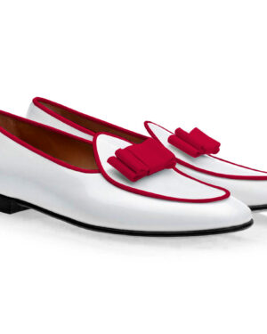 Classic White Tuxedo Loafers