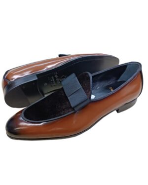 Classic Brown Tuxedo Loafers