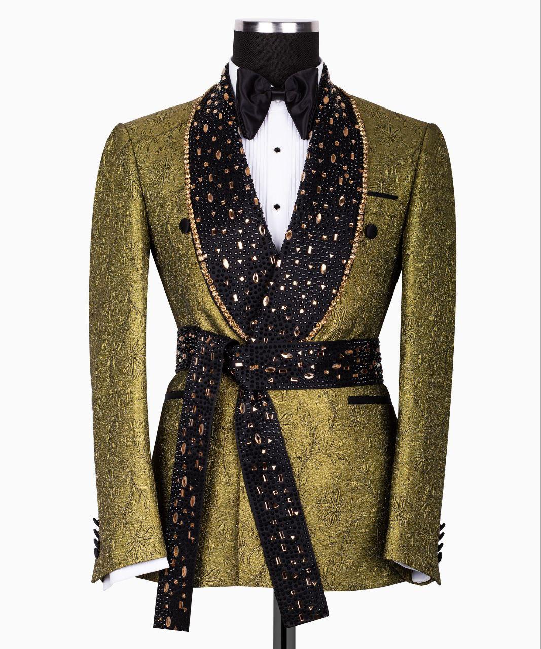 Acme Stones Detailed Belted Tuxedo