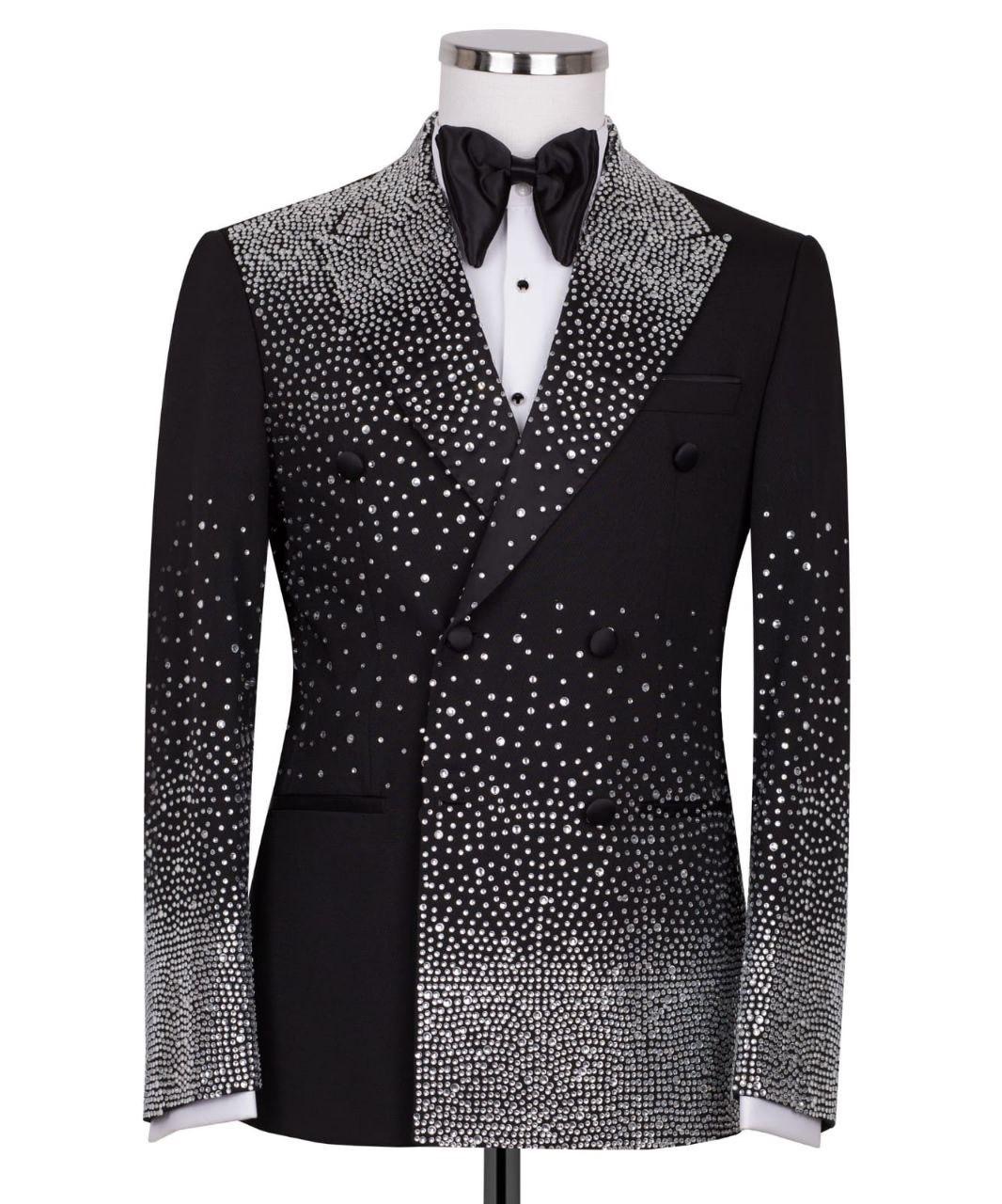 Acme Stones Detailed Tuxedo Suit