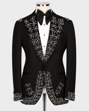Acme Stones Detailed Tuxedo Suit