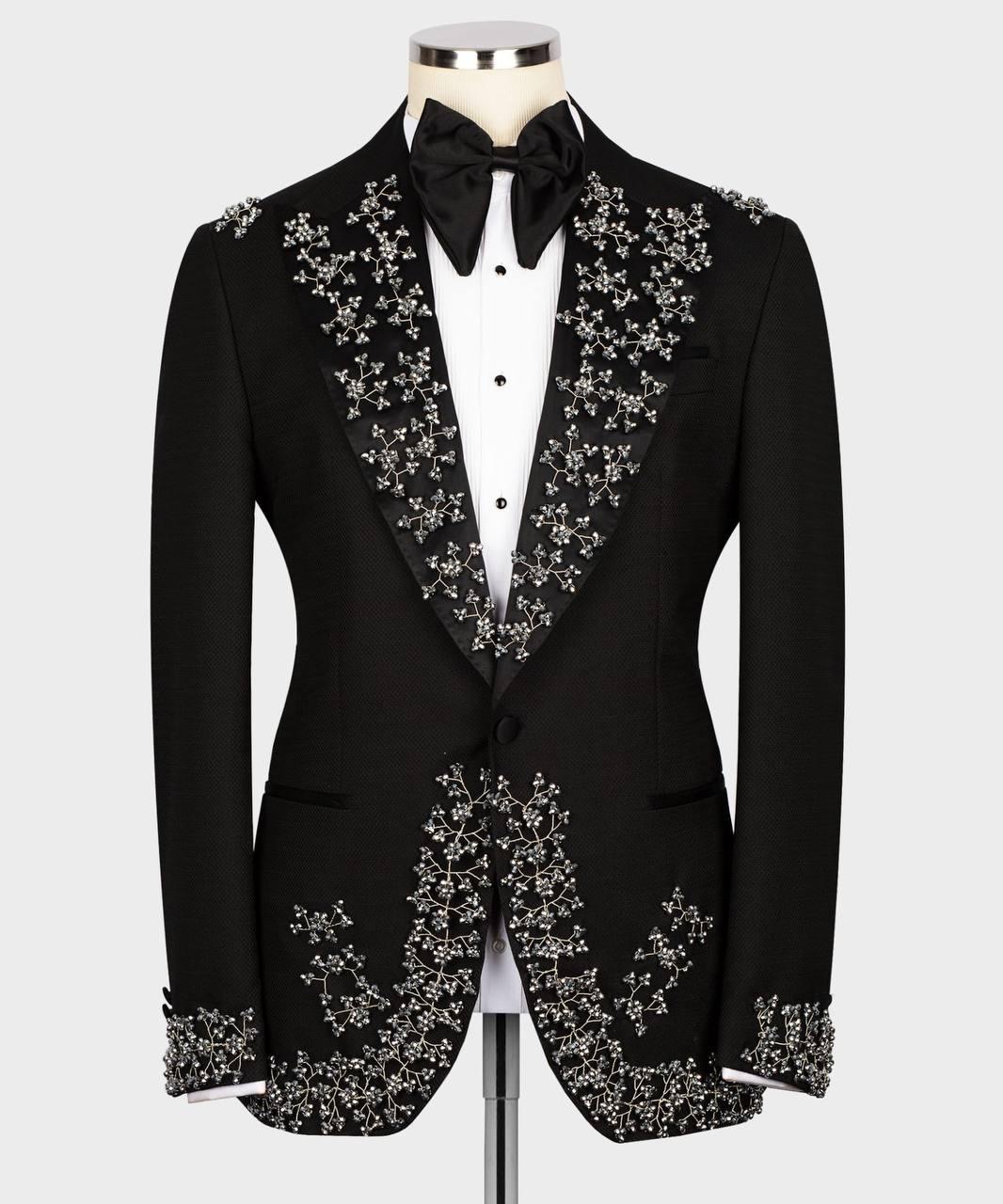 Acme Stones Detailed Tuxedo Suit